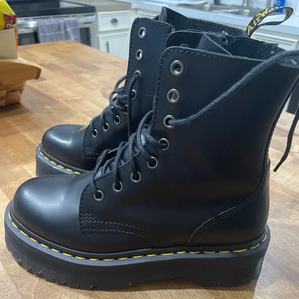 Brand New Doc Marten Jadon black boots. Women sz 7. Never worn. NWOB